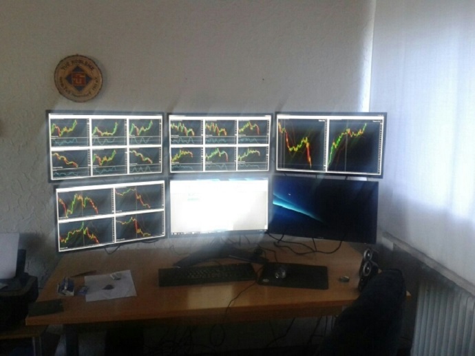 Trading mit abgerammelt Pokerarbeitsplatz