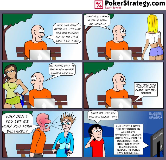 Grappige pokercartoon Concentration