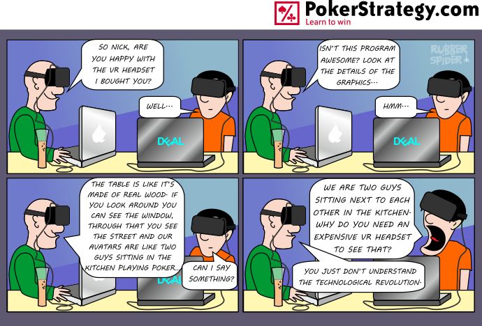 Grappige pokercartoon Virtual