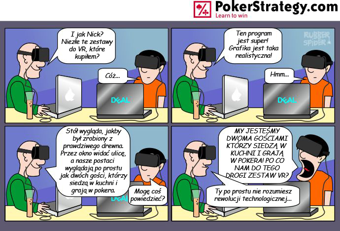 Śmieszny Pokerowy Komiks Wirtualna