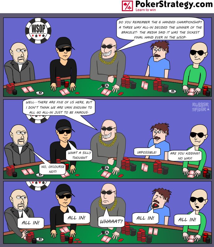 Lustige Pokercartoons WSOP