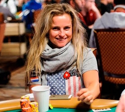 Fatima Moreira de Melo playing poker