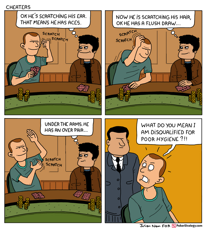 Funny Poker Cartoons Cheat