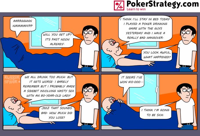 Lustige Pokercartoons Drunk