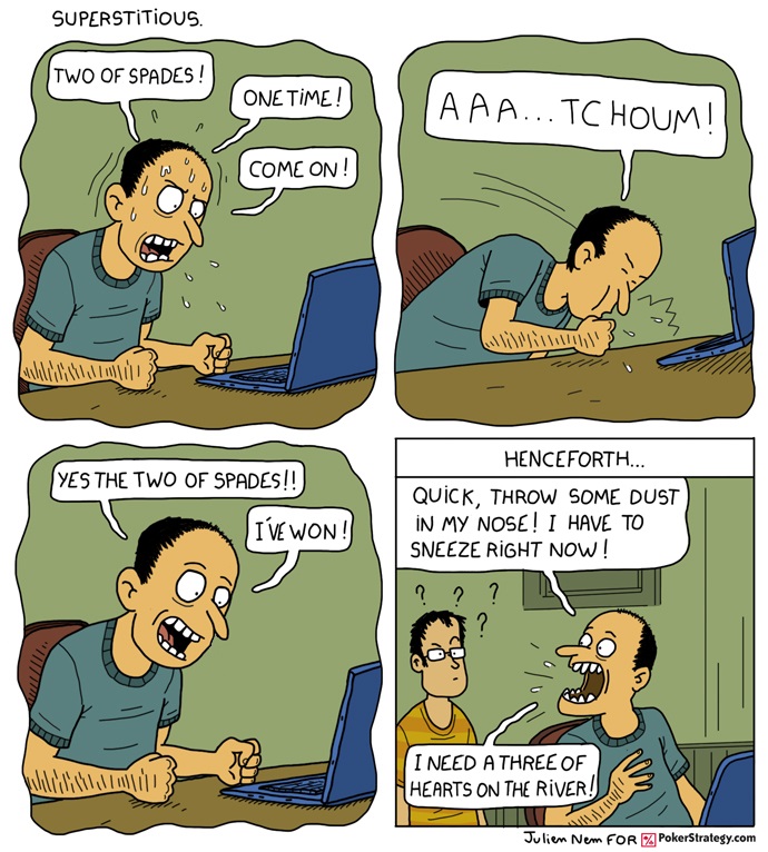Funny Poker Cartoons Superstition