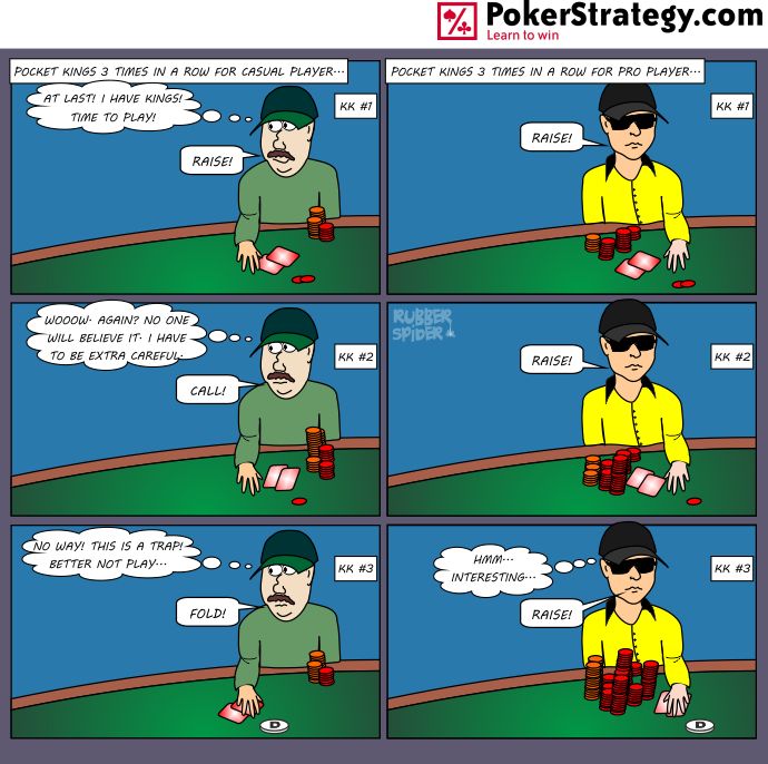 Grappige pokercartoon KK