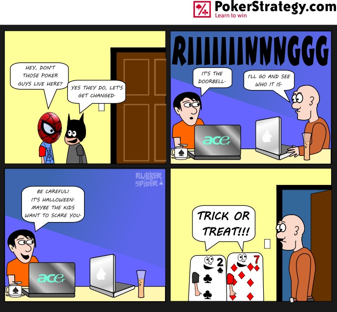 Lustige Pokercartoons Halloween