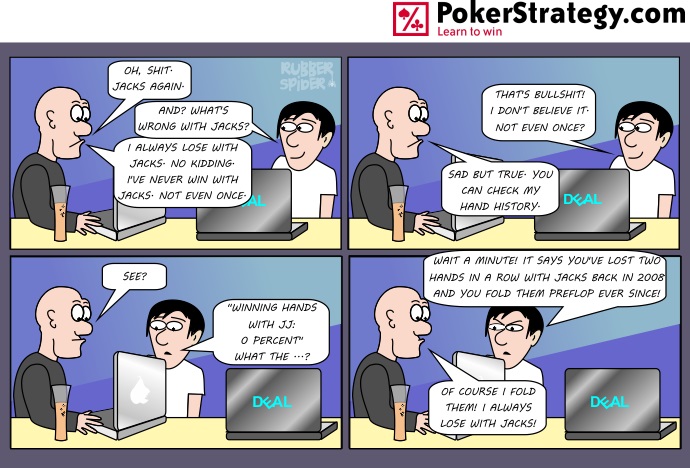 Lustige Pokercartoons Loss