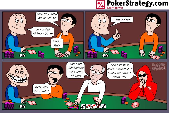 Grappige pokercartoon Show