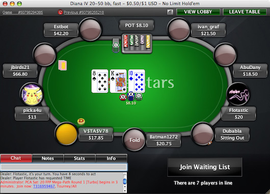 PokerStars table