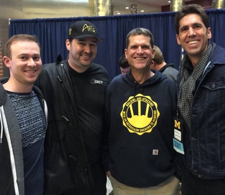 Phil Hellmuth und Jim Harbaugh