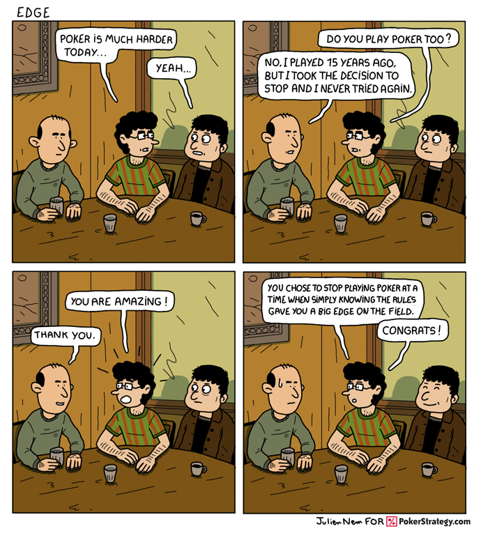 Grappige pokercartoon Skill
