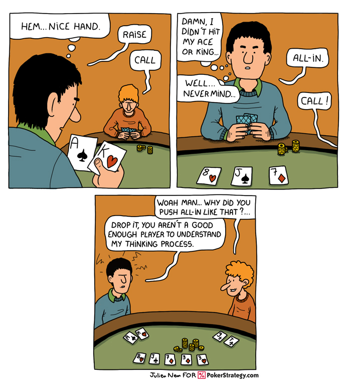 Funny Poker Cartoons All-in