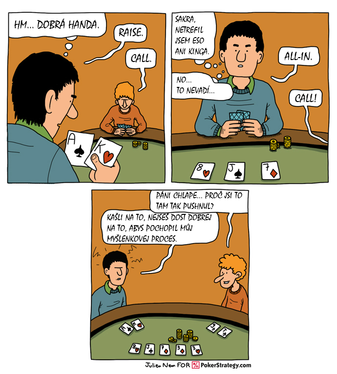 Vtipn&yacute; pokerov&yacute; komiks All-in