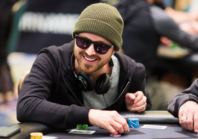 Aaron Paul playing poker