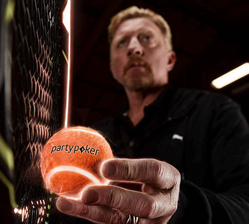 Boris Becker promoting partypoker