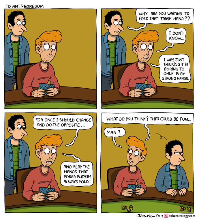 Lustige Pokercartoons Boring