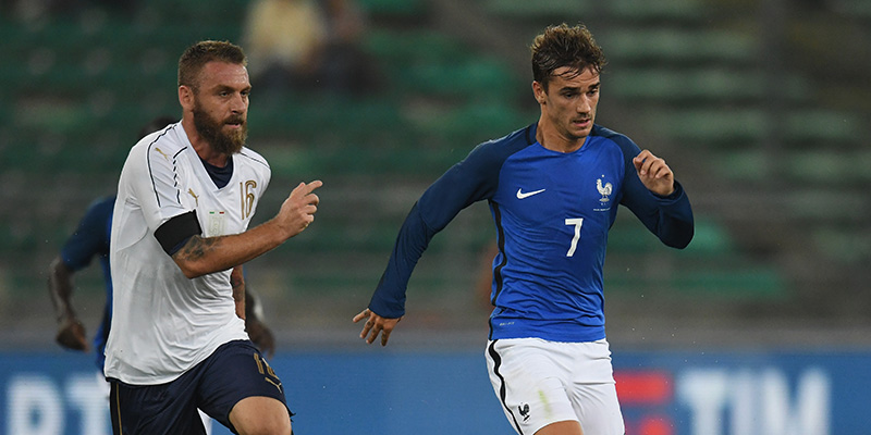 De Rossi sfida Griezmann Italia Francia