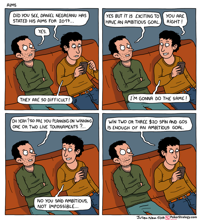 Grappige pokercartoon Goals