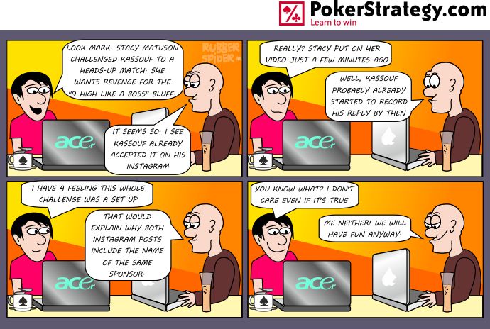 Grappige pokercartoon William Kassouf