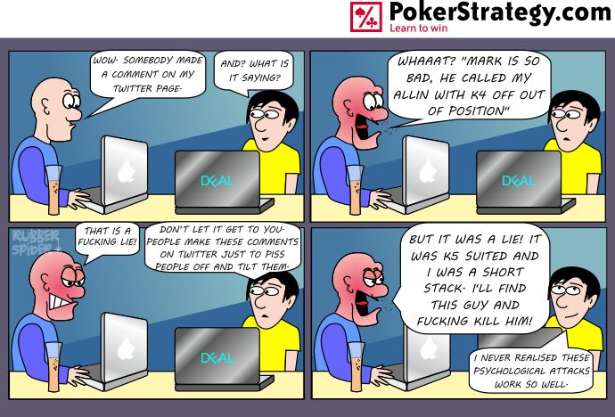 Funny Poker Cartoons Twitter attack