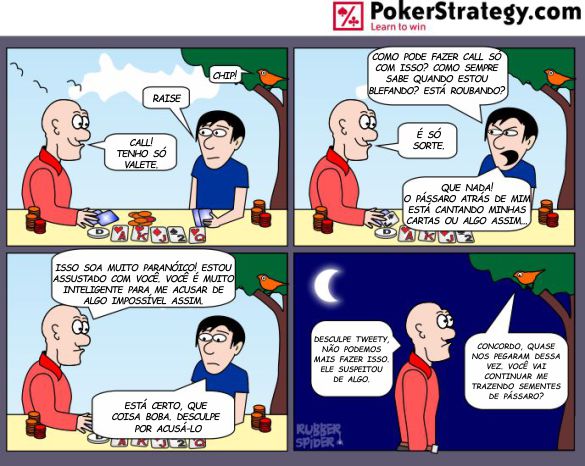 Tirinhas de poker divertidas Trapaceando