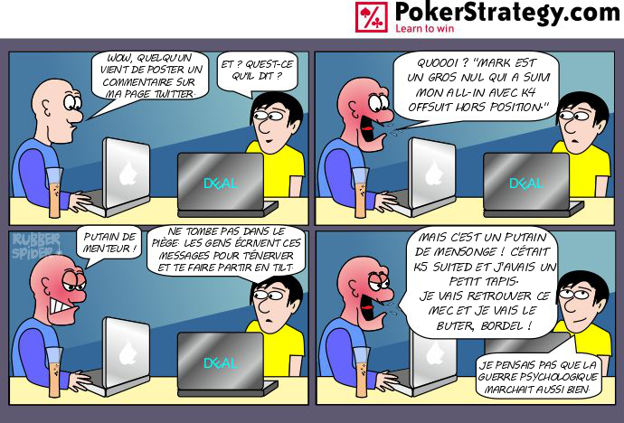 BD de poker humoristique Attaques sur Twitter