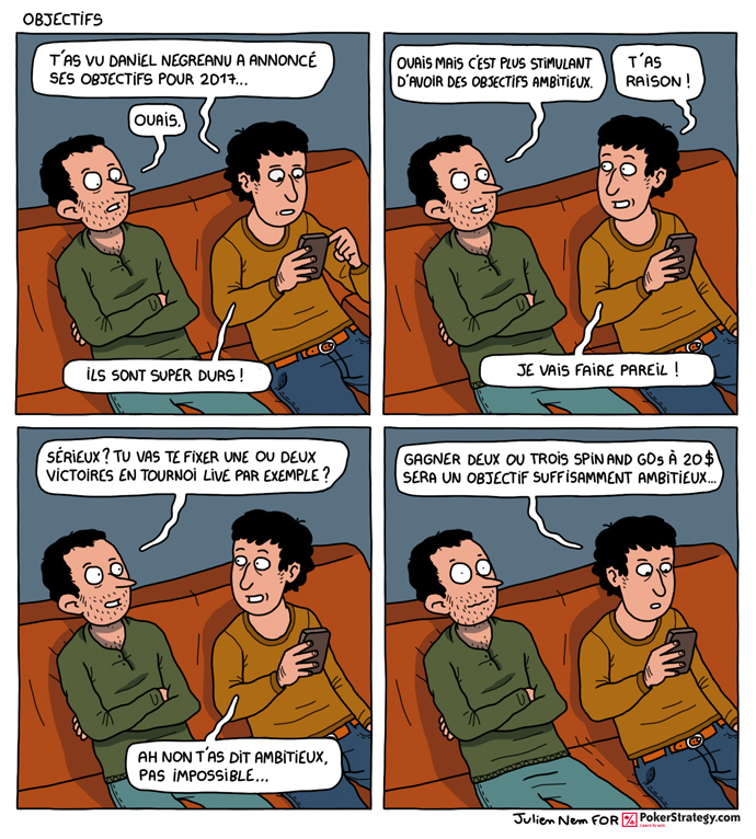 BD de poker humoristique Objectifs