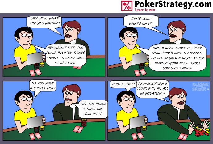 Grappige pokercartoon Strip poker