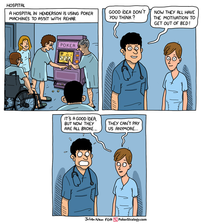 Grappige pokercartoon Video Poker