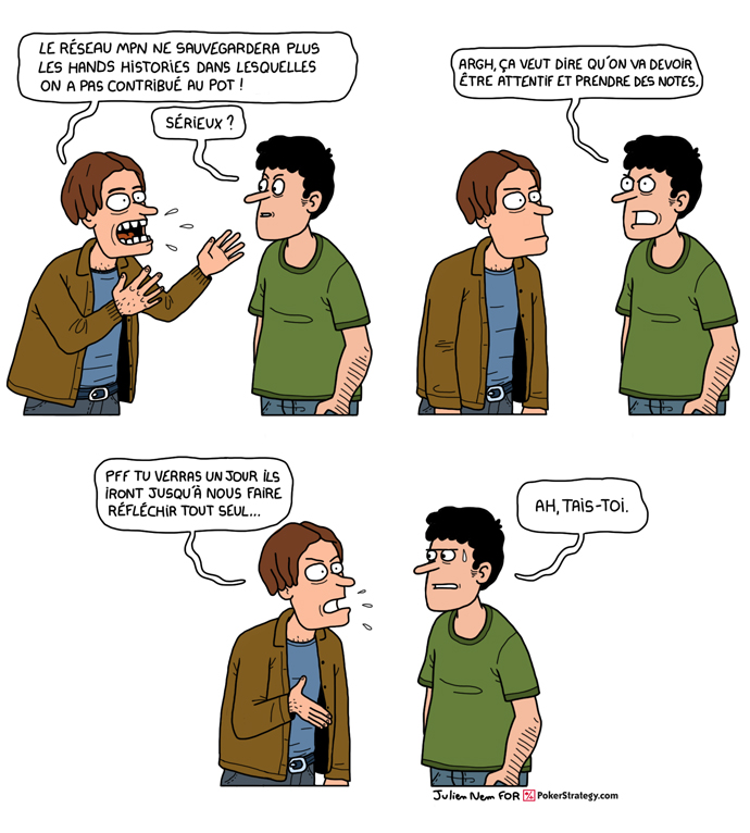BD de poker humoristique Historique de mains
