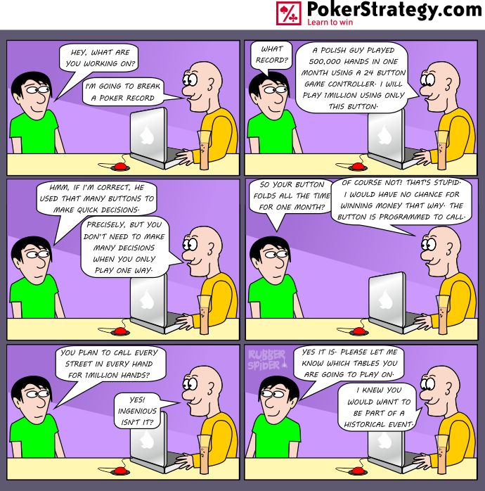 Grappige pokercartoon Poker record
