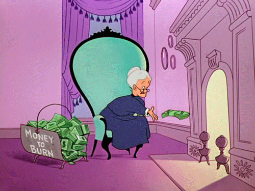 Money to burn gif