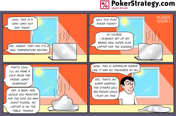 Lustige Pokercartoons Laptop