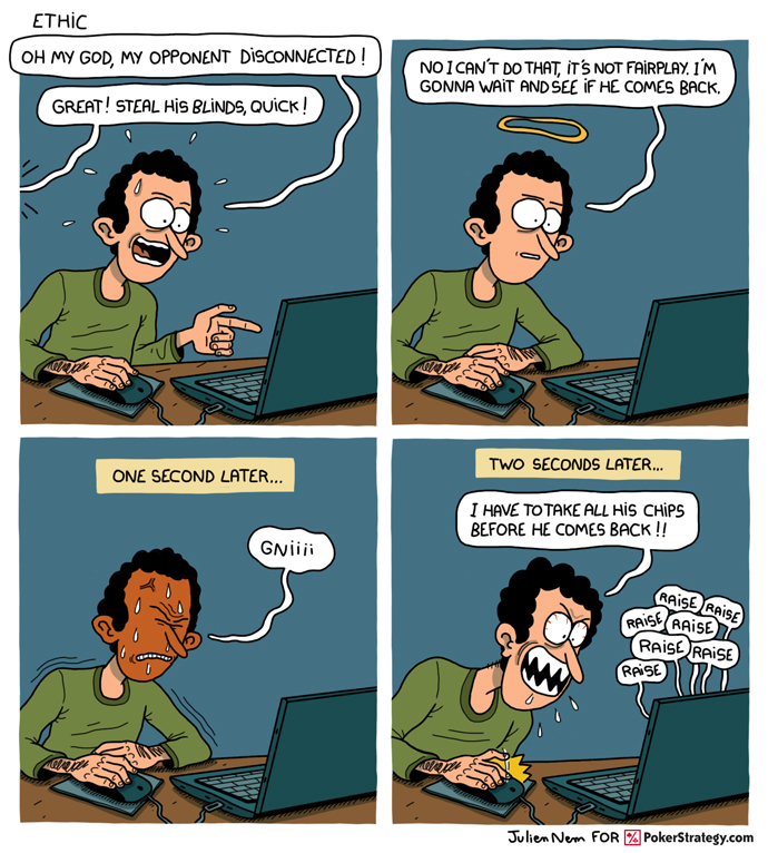 Lustige Pokercartoons Steal