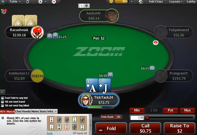 NL50 check/raise ZOOM PokerStars
