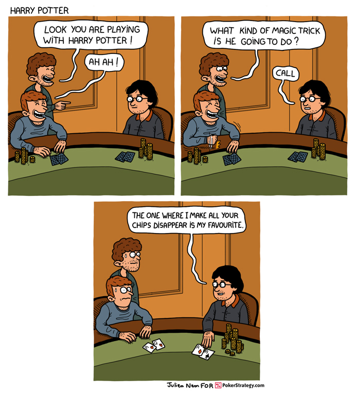 Funny Poker Cartoons Magic trick