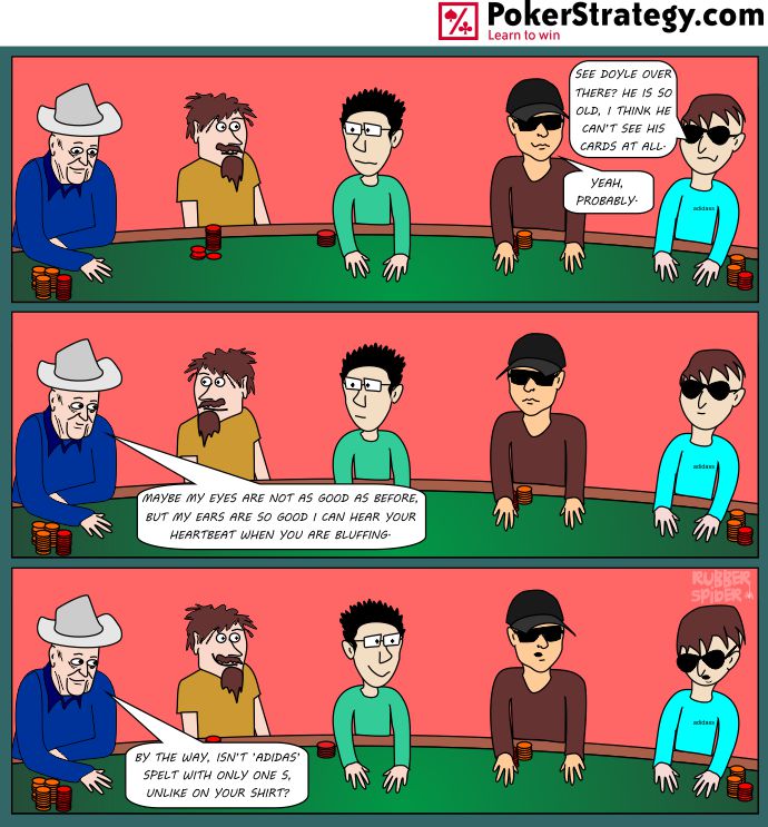 Lustige Pokercartoons Doyle Brunson