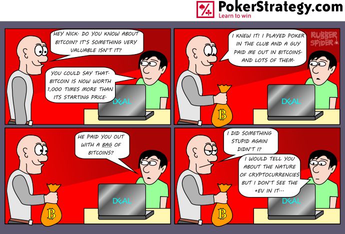 Lustige Pokercartoons Bitcoin