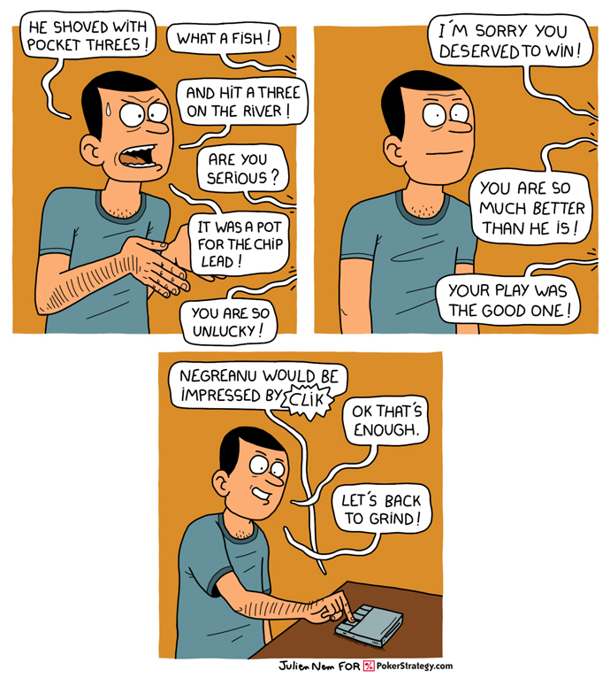 Funny Poker Cartoons Mindset