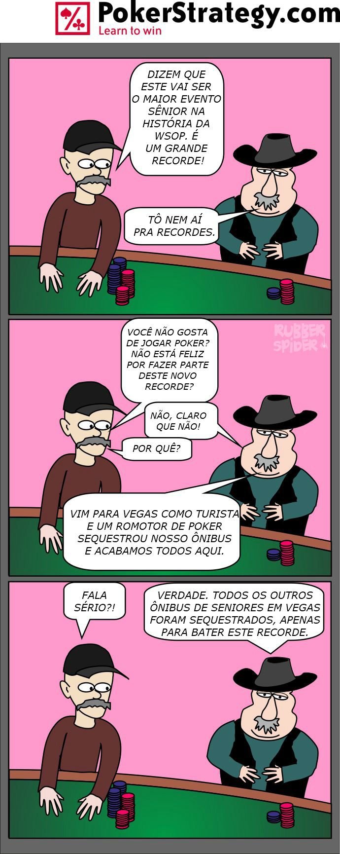 Tirinhas de poker divertidas WSOP