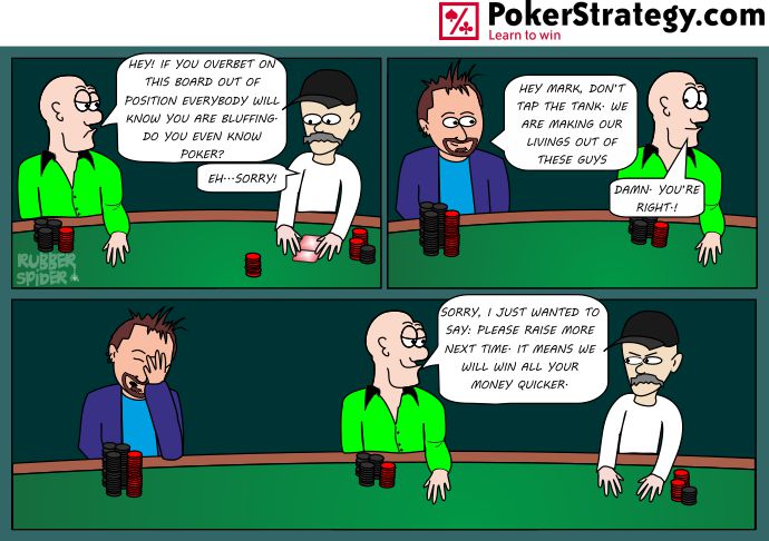 Lustige Pokercartoons Tank