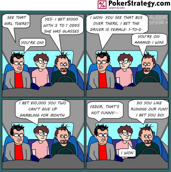 Lustige Pokercartoons Prop bet