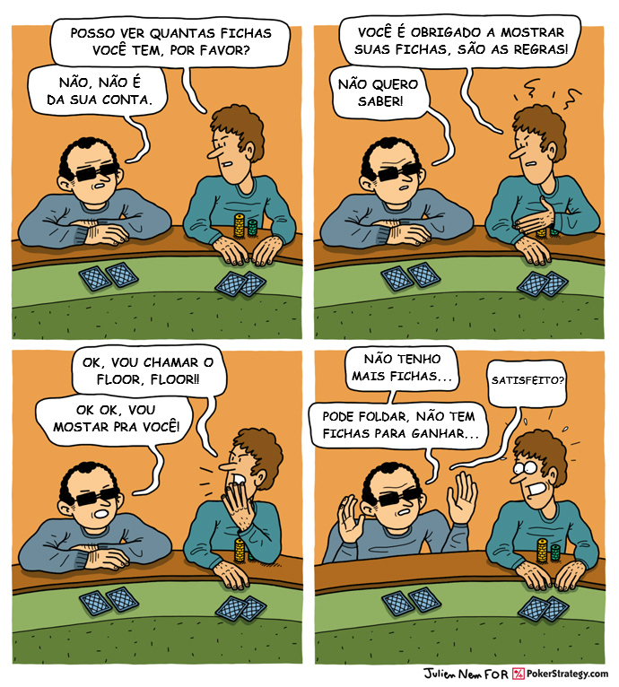 Tirinhas de poker divertidas Fichas de poker