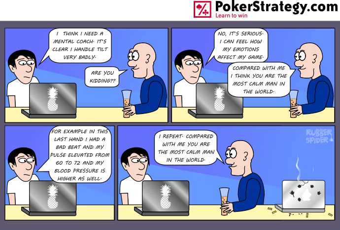 Lustige Pokercartoons Rage quit