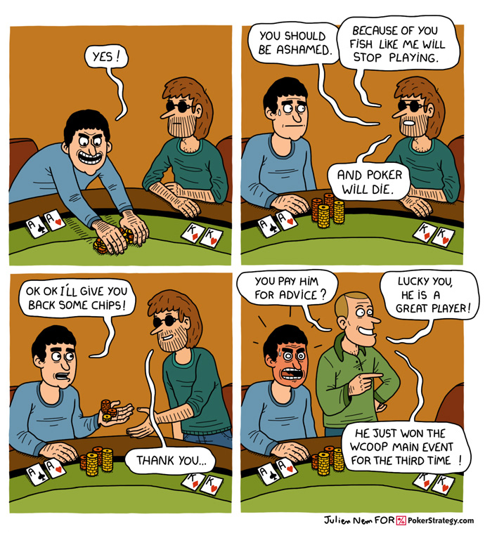Lustige Pokercartoons WCOOP Main Event