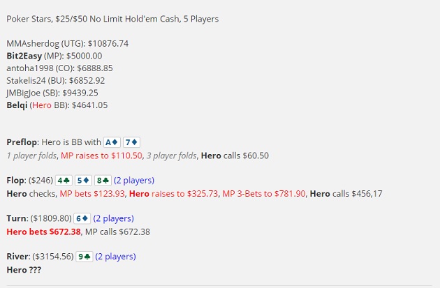 High Roller Analyse hand history