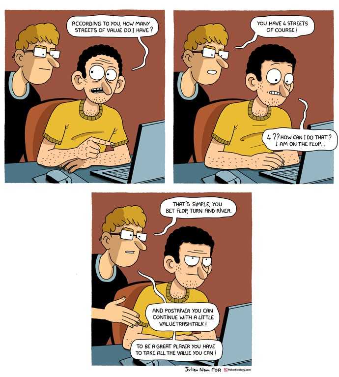 Lustige Pokercartoons Value