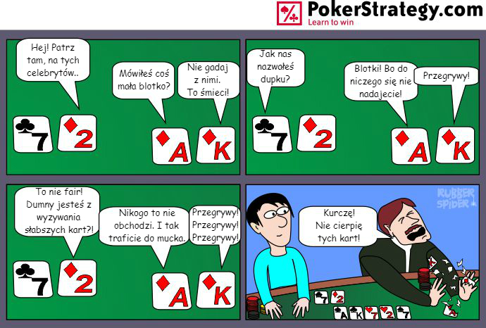 Śmieszny Pokerowy Komiks Bad beat
