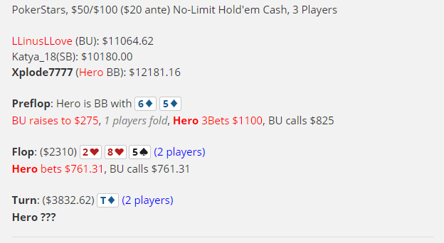 High Roller Analyse hand history